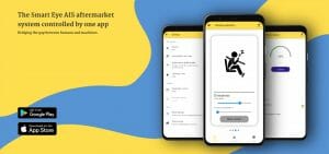 Graphic of the AIS App for controlling Smart Eye's Driver Monitoring System for fleet and aftermarket