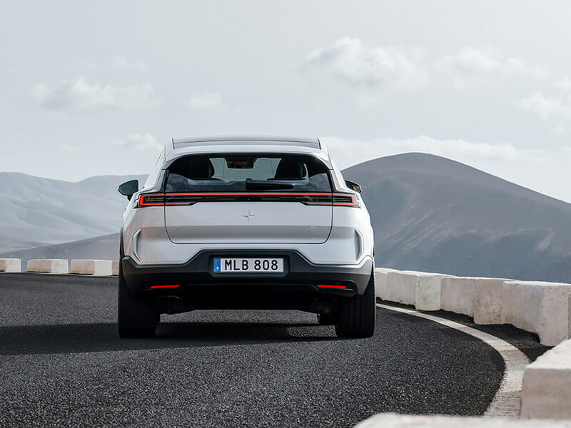 Polestar 3, including Smart Eye's Driver Monitoring System, on the road