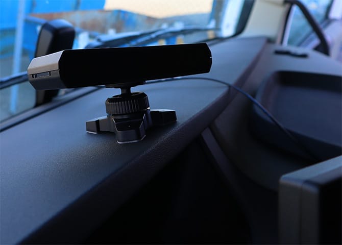 Smart Eye's AIS driver support system installed in a truck.