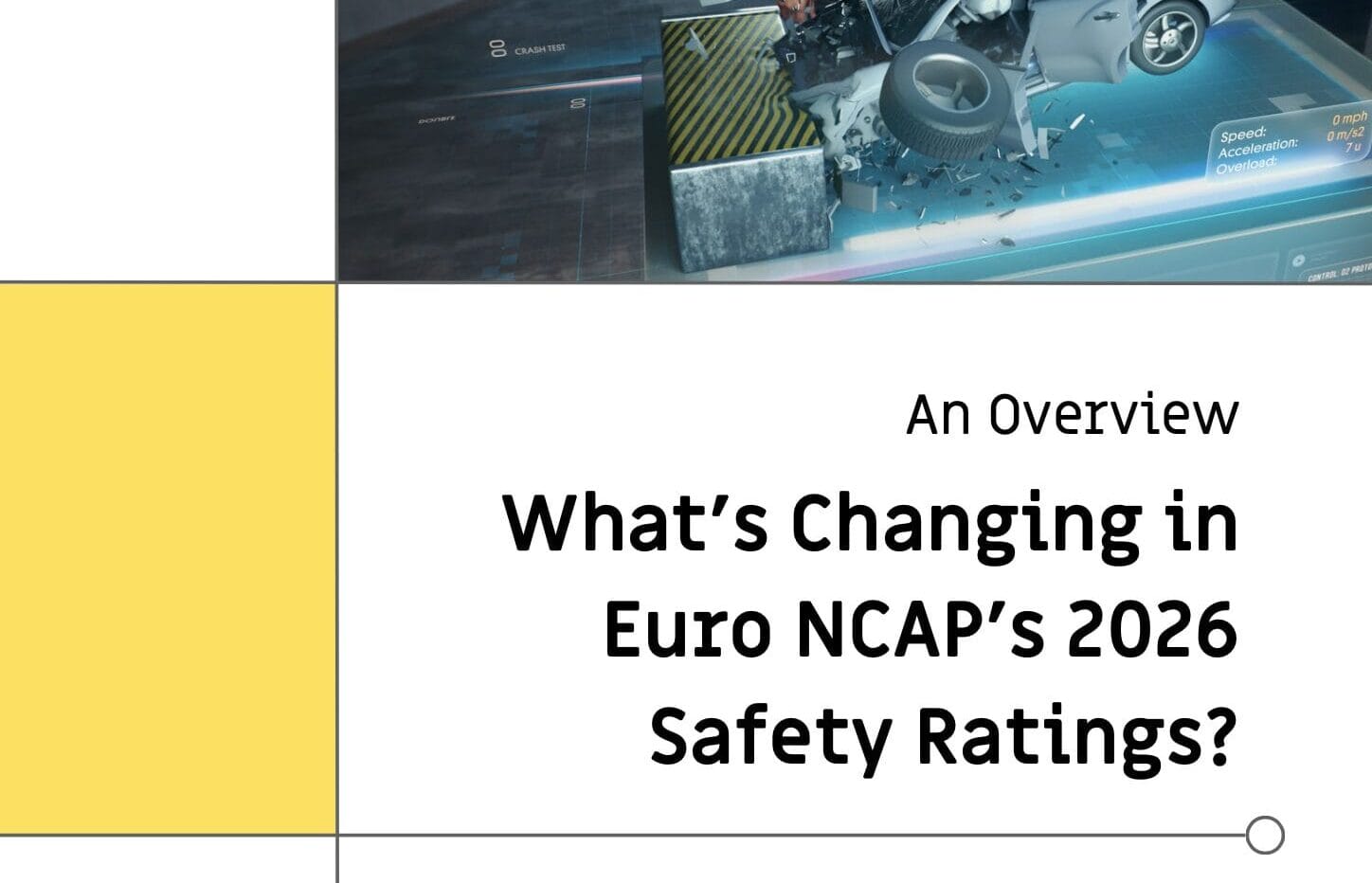 The front cover of Smart Eye's eBook on Euro NCAP's 2026 safety rating updates